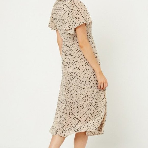 HAYDEN LOS ANGELES | Polka Dot Midi Tan Dress - Picture 3 of 11